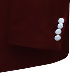 Custom Dark Maroon Tuxedo With White Lapel For Men