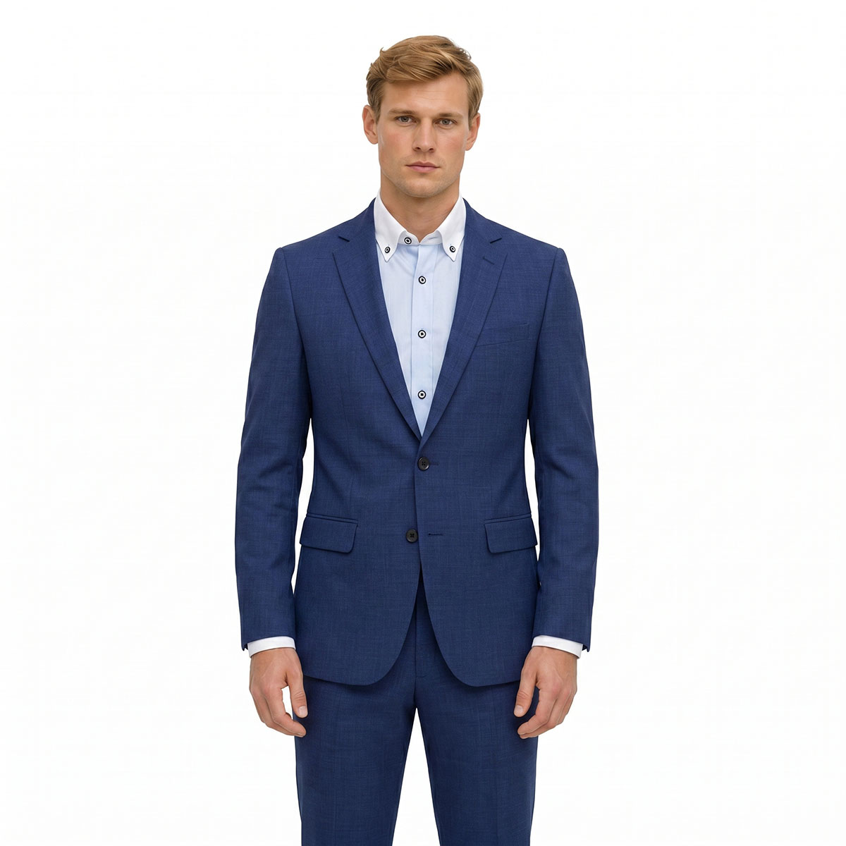 Andre Emilio Navy Blue Slim Fit Blazer
