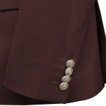 Maroon And Grey 3 Piece Suit For Men