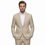 Custom Beige Linen Suit Men Andre Emilio