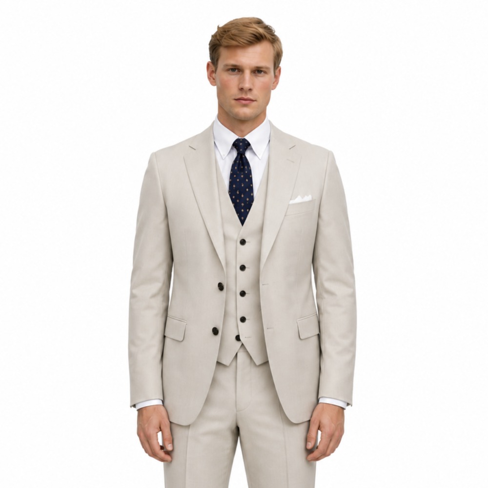 Classic Cream 3 Piece Suit