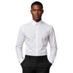Andre Emilio Custom Pinpoint White Shirt With Custom Collar